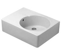 Duravit Scola - Lavabo universel avec trop-plein, 62x46 cm, blanc - lavabo sans trou, cuve à droite 0685600000