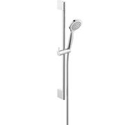 Duravit Universal Set de douche Chromé brillant, barre réglable 70 cm, douchette 97mm 1 jet et flexible anti-torsion