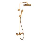 Duravit - Set de douche avec thermostat, diamètre 25 cm, 3 jets, bronze brossé TH4282008004