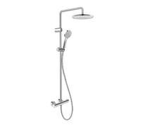 Duravit - Set de douche avec thermostat, diamètre 25 cm, 3 jets, chrome TH4282008010