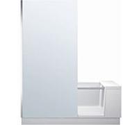 Duravit Shower + Bath baignoire 700454000000000 170 x 75 x 210,5 cm, verre clair, niche, verre à gauche, porte équipée, blanc