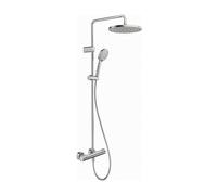Duravit Colonne de douche en applique TH4282008070 Mitigeur thermostatique, prof. 354 mm, inox brossé