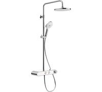 Duravit Shower Systems ensemble de douche mural avec thermostat chrome-blanc TH4382008005