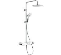 Duravit Shower Systems ensemble de douche mural avec thermostat chrome-blanc TH4380008005