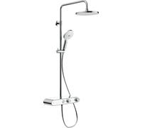 Duravit Shower Systems système de douche Shelf 1050 thermostat de douche, 2 consommateurs, chrome/blanc ultra-brillant, TH4380008005