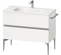 Duravit Sivida bâti-support pour lavabo, 2 tiroirs, poignée profilée chromée, 1010x477x592mm, pour Sivida, SV4652010180000