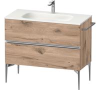 Duravit Sivida bâti-support pour lavabo, 2 tiroirs, poignée profilée chromée, 1010x477x592mm, pour Sivida, SV4652010550000