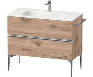 Duravit Sivida bâti-support pour lavabo, 2 tiroirs, poignée profilée chromée, 1010x477x592mm, pour Sivida, SV4652010550000