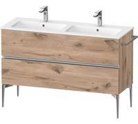 Duravit Sivida bâti-support pour lavabo, 2 tiroirs, poignée profilée chromée, 1280x477x591mm, pour ME by Starck, SV4647010550000