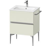 Duravit Sivida bâti-support pour lavabo, 2 tiroirs, poignée profilée chromée, 610x477x591mm, pour ME by Starck, SV4643010HH0000