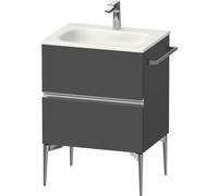 Duravit Sivida bâti-support pour lavabo, 2 tiroirs, poignée profilée chromée, 610x477x592mm, pour Sivida, SV4650010490000