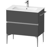 Duravit Sivida bâti-support pour lavabo, 2 tiroirs, poignée profilée chromée, 810x477x591mm, pour ME by Starck, SV4644010490000