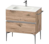 Duravit Sivida bâti-support pour lavabo, 2 tiroirs, poignée profilée chromée, 810x477x592mm, pour Sivida, SV4651010550000