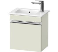 Duravit Sivida bâti-support pour lavabo, charnières à droite, poignée profilée chromée, 400x287x443mm, pour ME by Starck, SV4642R10HH0000, Couleur: Vert pâle mat