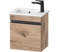 Duravit Sivida bâti-support pour lavabo, charnières à gauche, poignée encastrée noir diamant mat, 400x287x443mm, pour ME by Starck, SV4642LBD550000, Couleur: ChÃªne marbrÃ©