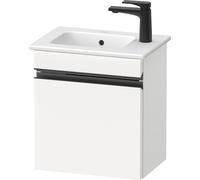 Duravit Sivida bâti-support pour lavabo, charnières à gauche, poignée encastrée noir diamant mat, 400x287x443mm, pour ME by Starck, SV4642LBD180000, Couleur: Blanc Mat