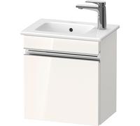 Duravit Sivida bâti-support pour lavabo, charnières à gauche, poignée profilée chromée, 400x287x443mm, pour ME by Starck, SV4642L10220000, Couleur: Blanc brillant