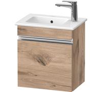 Duravit Sivida bâti-support pour lavabo, charnières à gauche, poignée profilée chromée, 400x287x443mm, pour ME by Starck, SV4642L10550000, Couleur: ChÃªne marbrÃ©