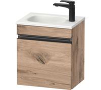 Duravit Sivida bâti-support pour lavabo, charnières à gauche, poignée profilée noir diamant mat, 400x295x440mm, pour Sivida, SV4649LBD550000