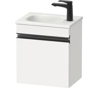 Duravit Sivida bâti-support pour lavabo, charnières à gauche, poignée profilée noir diamant mat, 400x295x440mm, pour Sivida, SV4649LBD180000, Couleur: Blanc Mat