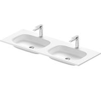 Duravit Sivida lavabo double pour meuble, 2 trous pour robinet, sans trop-plein, 1290x485mm, blanc satiné, 2650043200