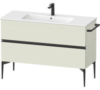 Duravit Sivida Meuble sous-lavabo, 2 tiroirs, poignée encastrée noir diamant mat, 1210x477x591mm, pour ME by Starck, SV46460BDHH0000, Couleur: Vert pâle mat
