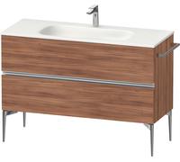Duravit Sivida Meuble sous-lavabo, 2 tiroirs, poignée profilée chromée, 1210x477x592mm, pour Sivida, SV4653010790000, Couleur: Noyer mat