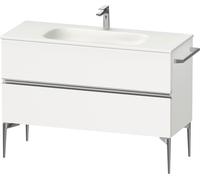 Duravit Sivida Meuble sous-lavabo, 2 tiroirs, poignée profilée chromée, 1210x477x592mm, pour Sivida, SV4653010180000, Couleur: Blanc Mat