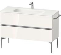 Duravit Sivida Meuble sous-lavabo, 2 tiroirs, poignée profilée chromée, 1210x477x592mm, pour Sivida, SV4653010220000, Couleur: Blanc brillant