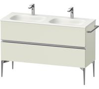 Duravit Sivida Meuble sous-lavabo, 2 tiroirs, poignée profilée chromée, 1280x477x592mm, pour Sivida, SV4654010HH0000, Couleur: Vert pâle mat