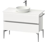 Duravit Sivida Meuble sous-lavabo sur console, 2 tiroirs, poignée profilée chromée, 1045x475x548mm, SV4659010180000, Couleur: Blanc Mat