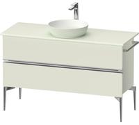 Duravit Sivida Meuble sous-lavabo sur console, 2 tiroirs, poignée profilée chromée, 1245x475x548mm, SV4660010HH0000, Couleur: Vert pâle mat