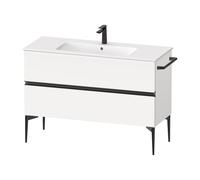 Duravit Duravit Meuble sous-lavabo au sol Sivida 121x59,1x47,7 cm, 2 tiroirs, blanc mat, taille S, noir Quantité:1