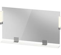 Duravit Sivida miroir, chrome, 1250x36x650mm, éclairage à poser, interrupteur à détecteur, raccordement au réseau, SV7424010220000, Couleur: Blanc brillant