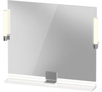 Duravit Sivida miroir, chrome, 850x36x650mm, éclairage à poser, interrupteur à détecteur, raccordement au réseau, SV7422010220000, Couleur: Blanc brillant