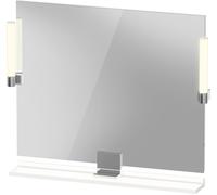 Duravit Sivida miroir, chrome, 850x36x650mm, éclairage à poser, interrupteur à détecteur, raccordement au réseau, SV7422010180000, Couleur: Blanc Mat
