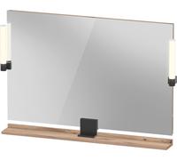 Duravit Sivida miroir, noir diamant mat, 1050x36x650mm, éclairage à poser, interrupteur à détecteur, raccordement au réseau, SV74230BD550000, Couleur: ChÃªne marbrÃ©