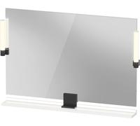 Duravit Sivida miroir, noir diamant mat, 1050x36x650mm, éclairage à poser, interrupteur à détecteur, raccordement au réseau, SV74230BD220000, Couleur: Blanc brillant