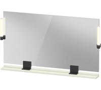 Duravit Sivida miroir, noir diamant mat, 1250x36x650mm, éclairage à poser, interrupteur à détecteur, raccordement au réseau, SV74240BDHH0000, Couleur: Vert pâle mat