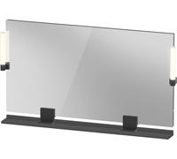 Duravit Sivida miroir, noir diamant mat, 1250x36x650mm, éclairage à poser, interrupteur à détecteur, raccordement au réseau, SV74240BD490000, Couleur: Graphite mat