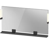 Duravit Sivida miroir, noir diamant mat, 1330x36x650mm, éclairage à poser, interrupteur à détecteur, raccordement au réseau, SV74250BD490000, Couleur: Graphite mat