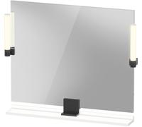 Duravit Sivida miroir, noir diamant mat, 850x36x650mm, éclairage à poser, interrupteur à détecteur, raccordement au réseau, SV74220BD180000, Couleur: Blanc Mat