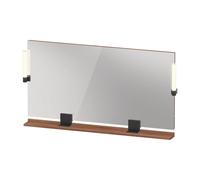 Duravit Sivida miroir, noir diamant mat, 1330x36x650mm, éclairage à poser, interrupteur à détecteur, raccordement au réseau, SV74250BD790000, Couleur: Noyer mat