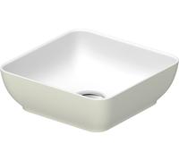 Duravit Sivida vasque à poser rectangulaire, 300x300mm, sans trou pour robinet, sans trop-plein, 266003FH00, Couleur: Couleur intérieure blanc satiné, couleur extérieure vert pâle mat