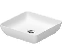 Duravit Sivida vasque à poser rectangulaire, 400x400mm, sans trou pour robinet, sans trop-plein, 2660013200, Couleur: Couleur intérieure blanc soyeux mat, Couleur extérieure blanc soyeux mat
