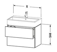 Duravit Soubassement de lavabo Duravit L-CUBE 544x484x459mm chêne brossé