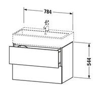 Duravit Soubassement de lavabo Duravit L-CUBE 544x784x459mm cappu hgl