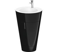 Duravit Starck 1 c-bonded Ensemble au sol, rond, 560x864x605mm, lavabos blanc satiné, poignée chrome, S19512O10400000