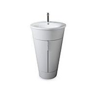 Duravit Starck 1 à poser 0406580000 d= 58cm, avec trou pour robinetterie, trop-plein, rangée de trous pour robinetterie, blanc