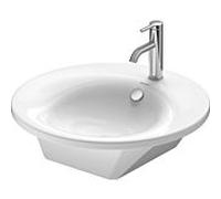 Duravit Starck 1 meuble lavabo 04065800001 Ø 58cm, avec trou pour robinetterie, trop-plein, banque de trous pour robinetterie, blanc WonderGliss